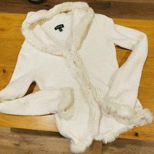 Bebe Y2K Vintage Fur Trim Sweater